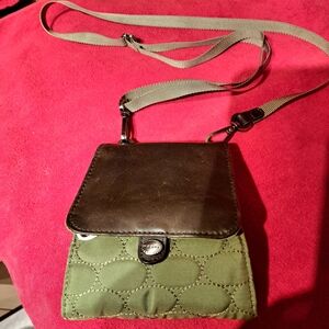 Elegant Olive and Brown Quilted Mini Bag